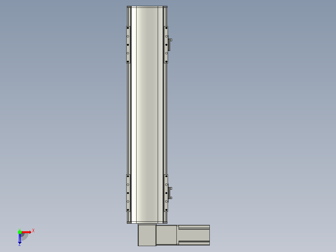 直线模组WG-LHB12-S400-L(B)设计图纸俯视图