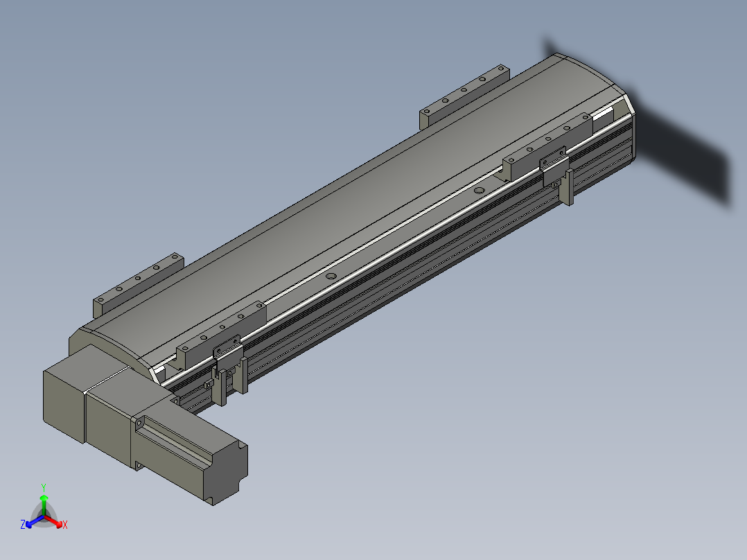 直线模组WG-LHB12-S400-L(B)设计图纸正等轴测图