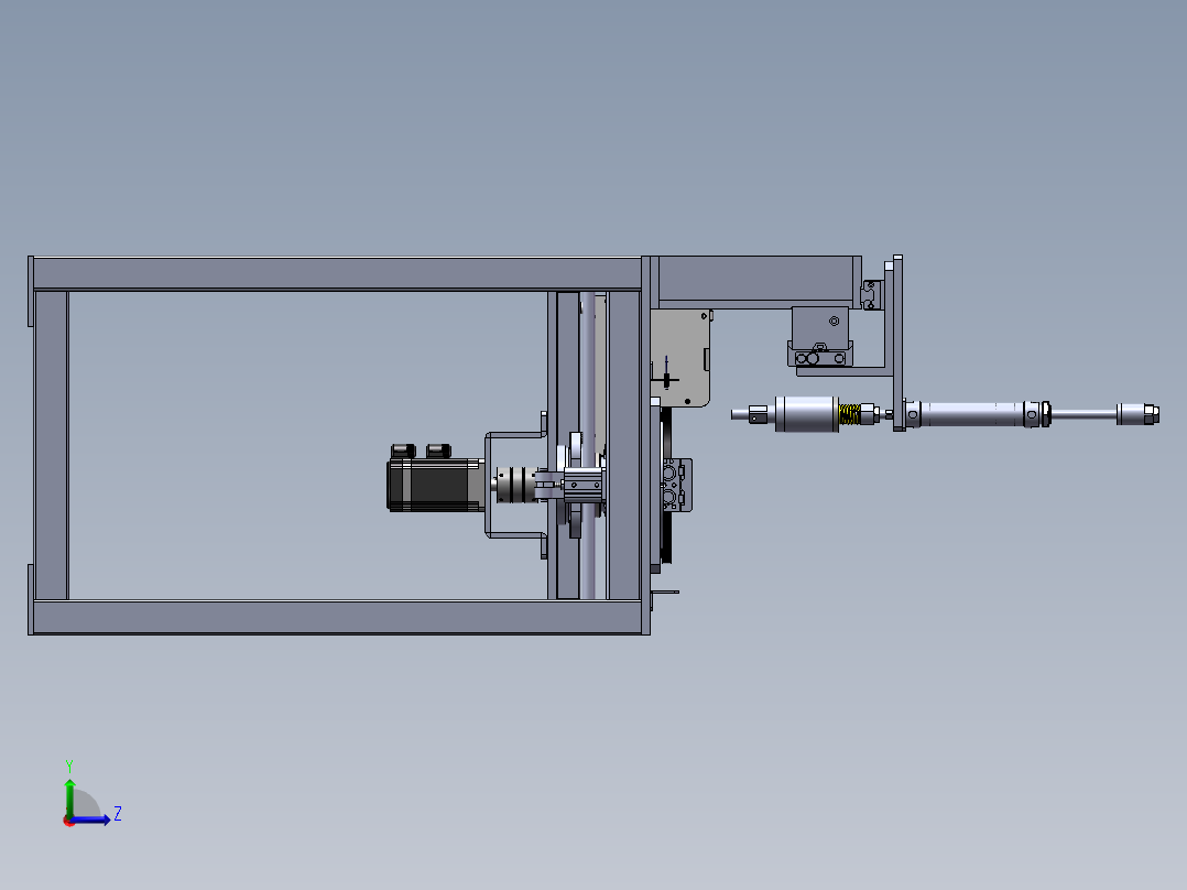 圆盘自动寻位打钉机构sw18可编辑左视图