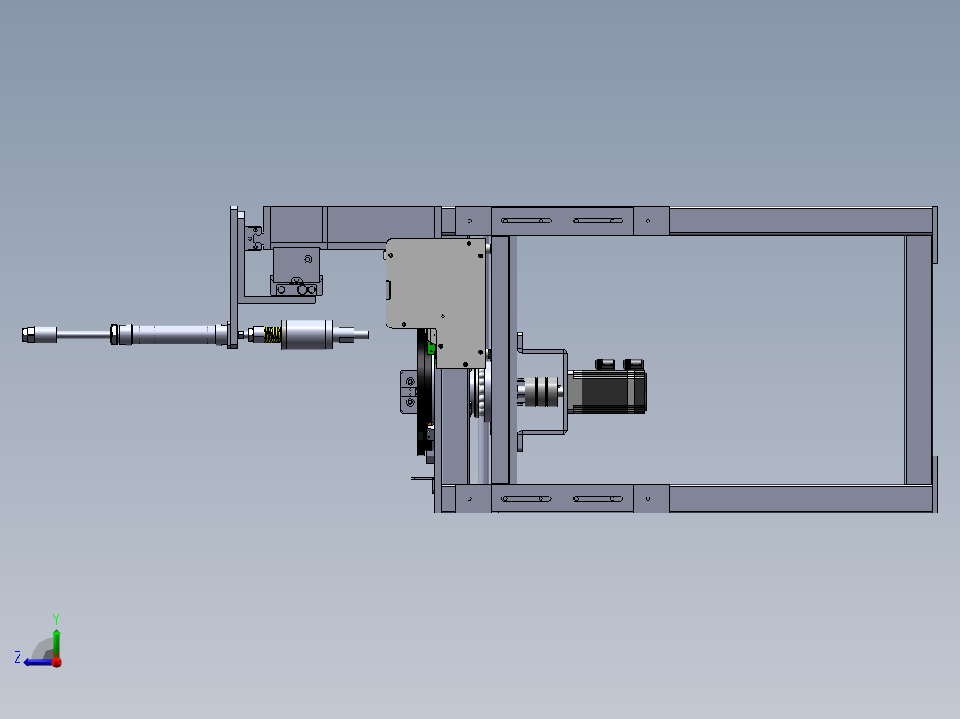 圆盘自动寻位打钉机构sw18可编辑右视图