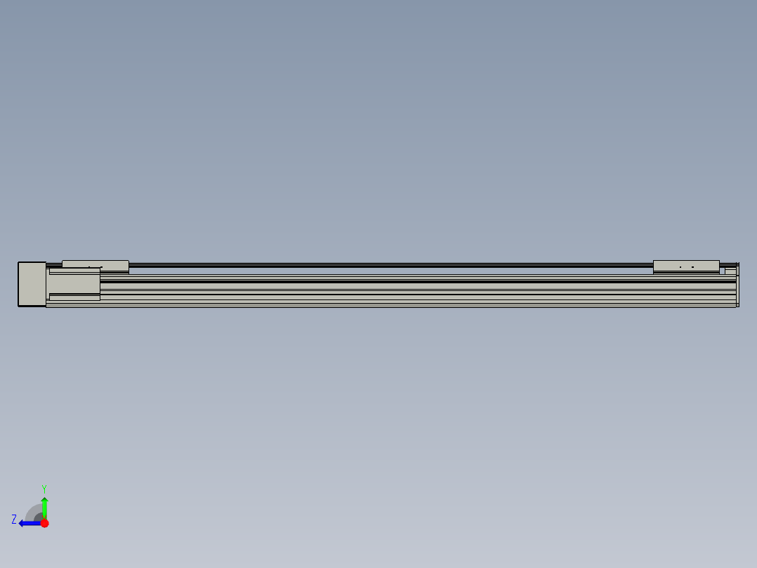 直线模组WG-LHA12-S1050-L设计图纸右视图