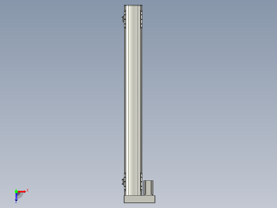 直线模组WG-LHA12-S1050-L设计图纸俯视图