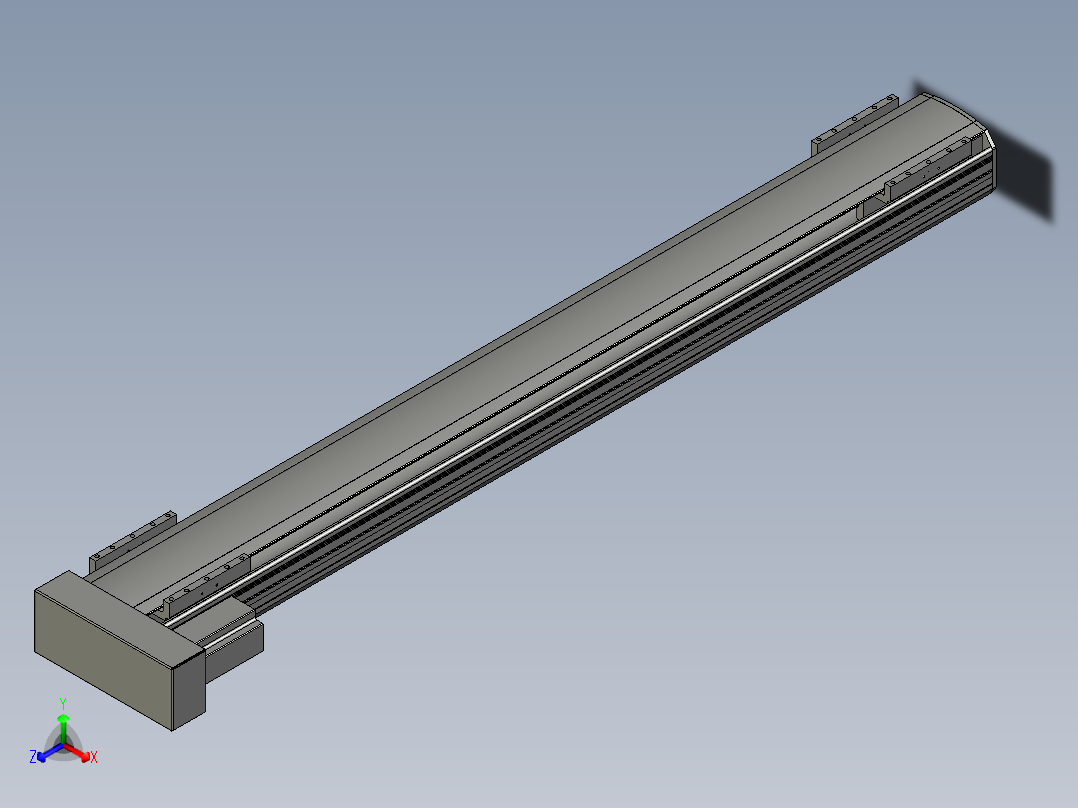 直线模组WG-LHA12-S1050-L设计图纸正等轴测图