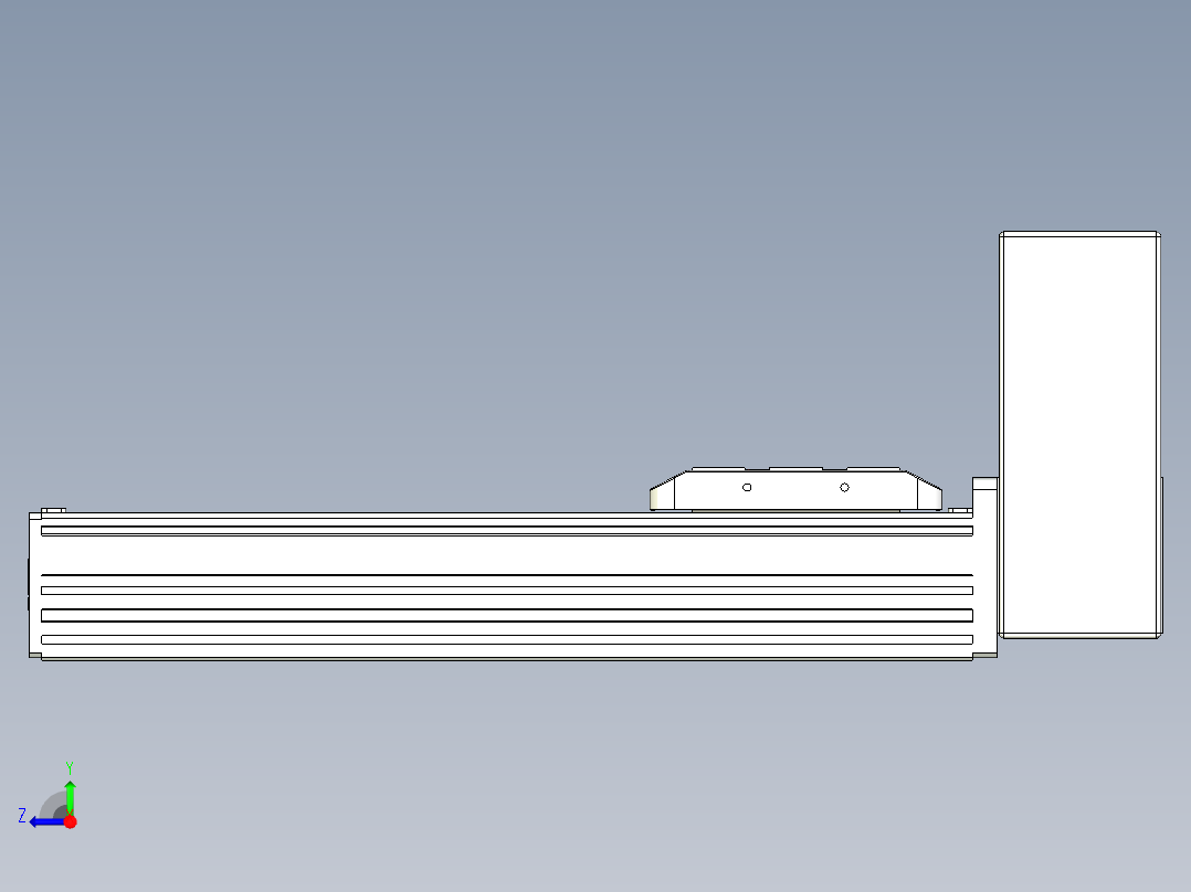 同步带全封闭直线模组TPA-HCB-85D-90-L200-LU-Y-P20-N3右视图