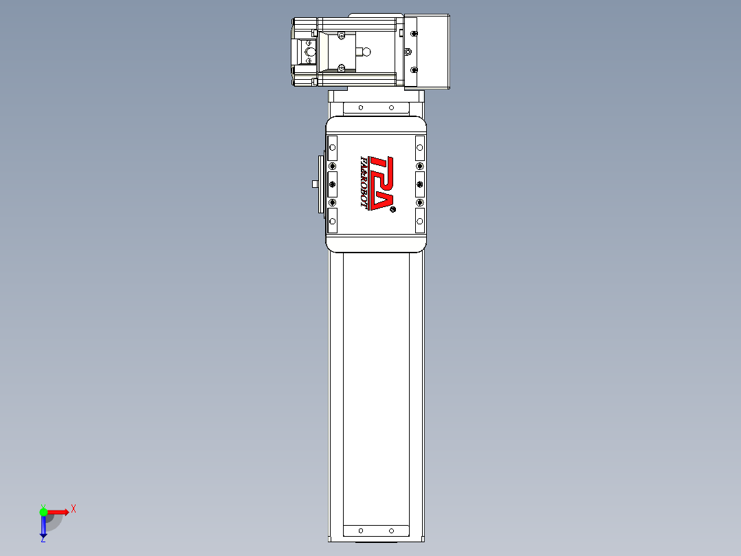 同步带全封闭直线模组TPA-HCB-85D-90-L200-LU-Y-P20-N3俯视图