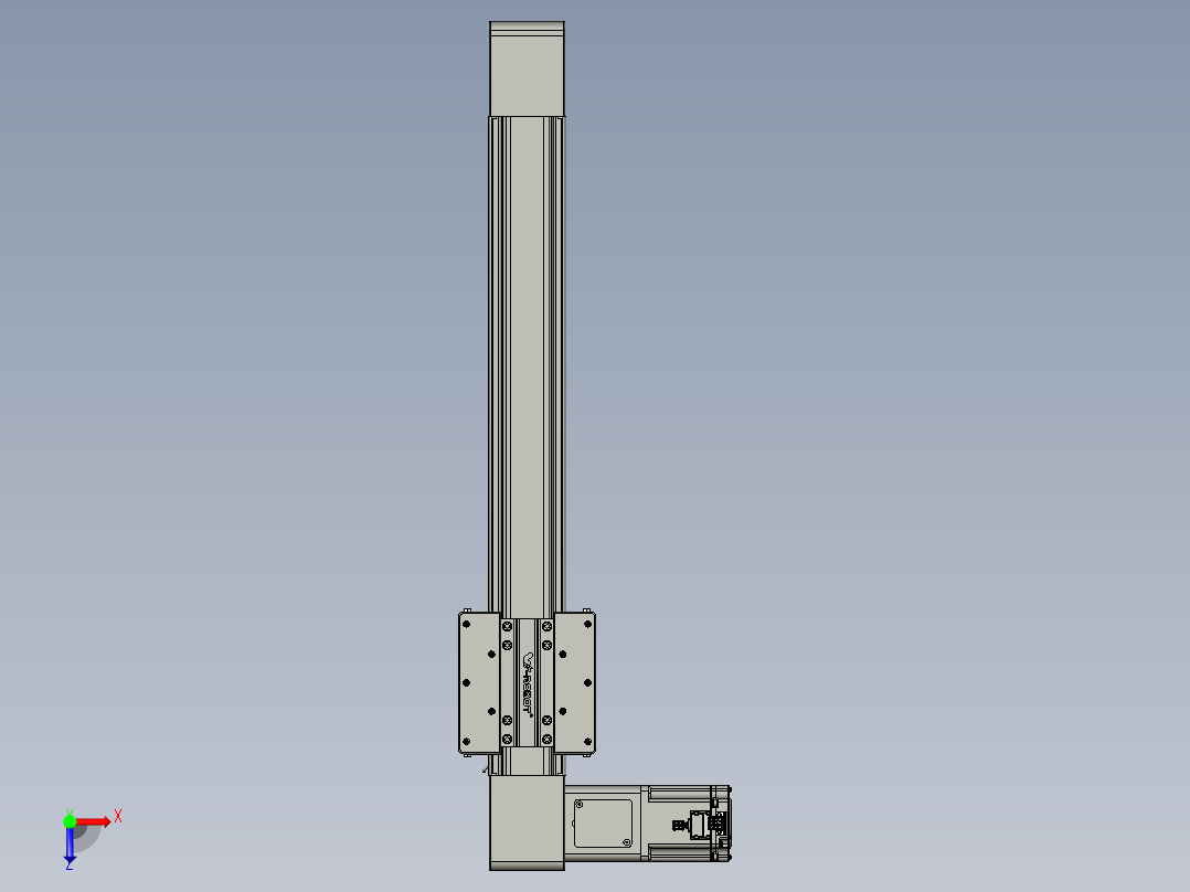 威洛博直线电机模组EB8-L200-S500-L-P75-MS3俯视图