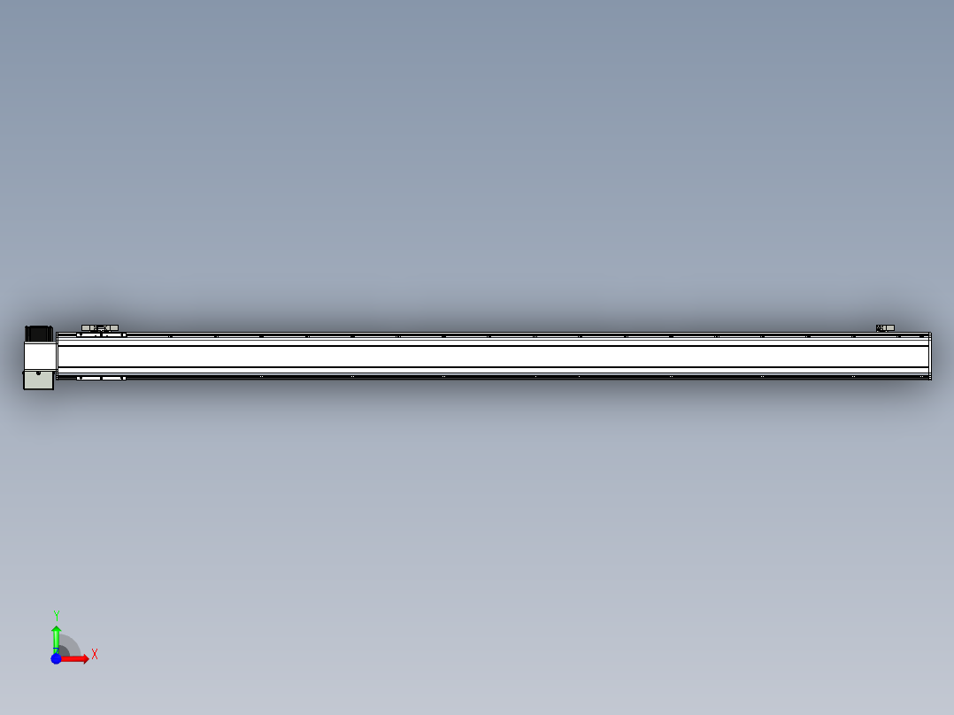 同步带滑台-半封闭B10H-L45-S1700-LD-P40-D3前视图