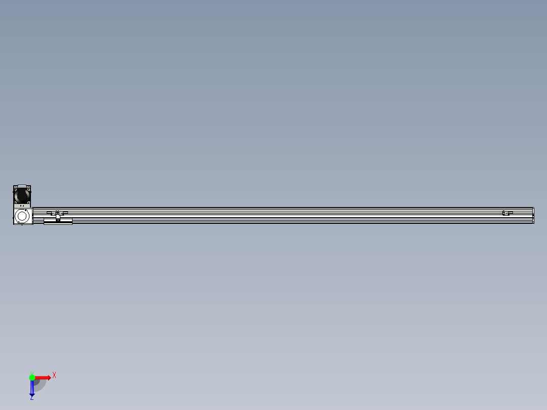 同步带滑台-半封闭B10H-L45-S1700-LD-P40-D3俯视图