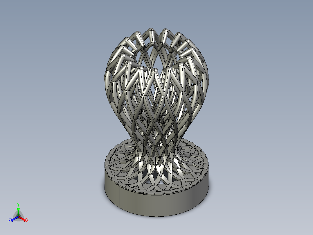 3d打印奖杯2正等轴测图