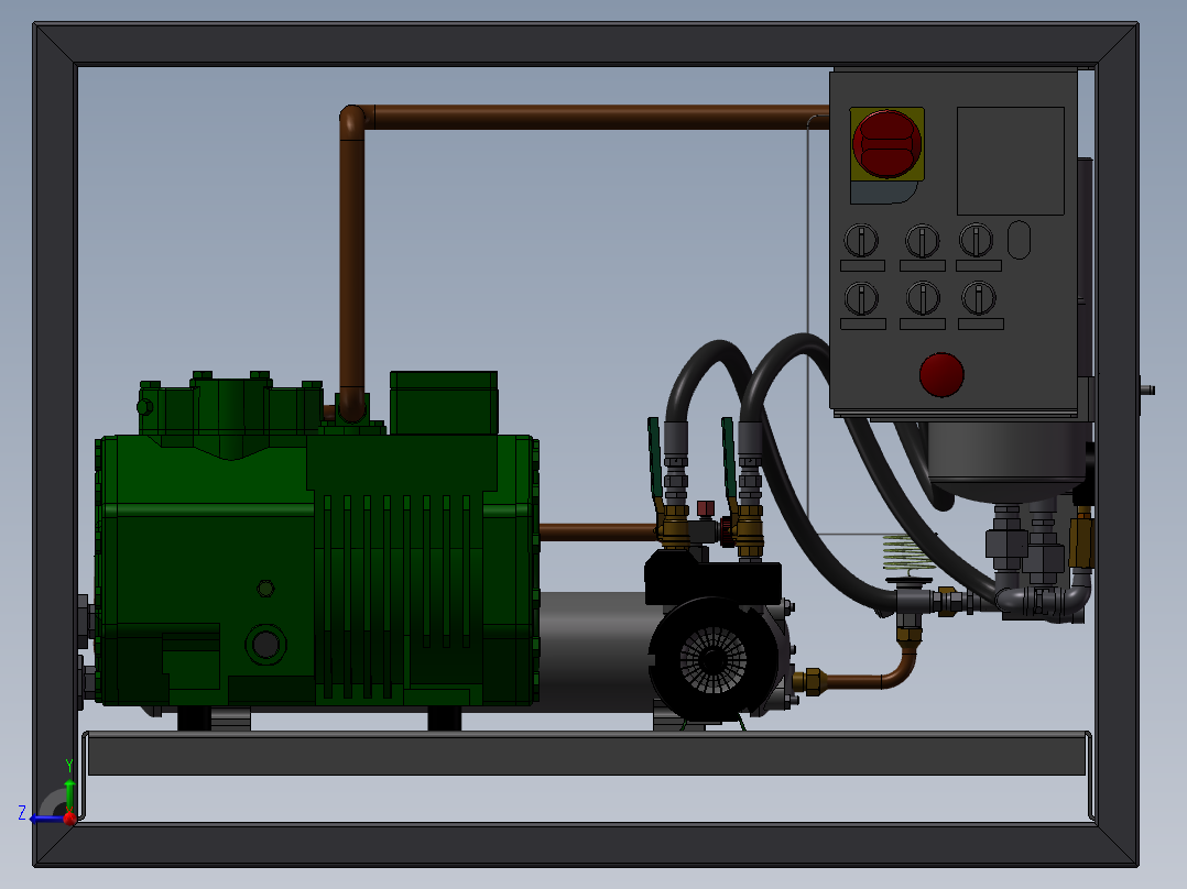 水冷式冷凝器的冷却装置右视图