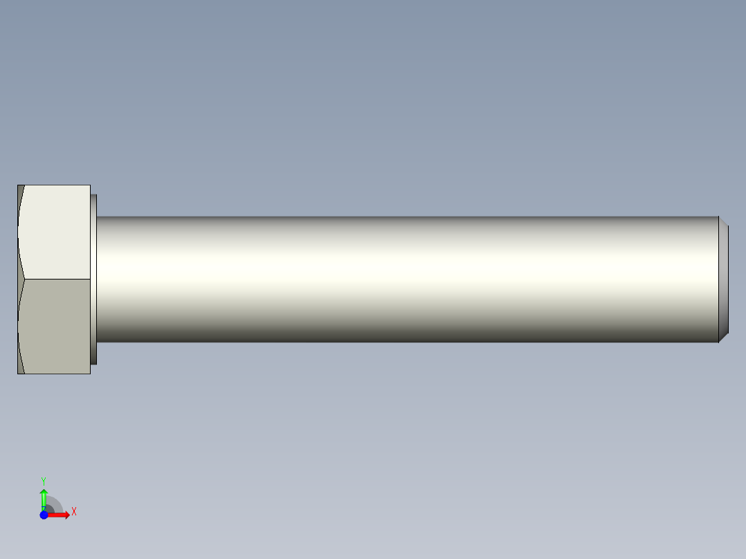 螺钉-DIN_931-M20x2.5x100_30.stp前视图