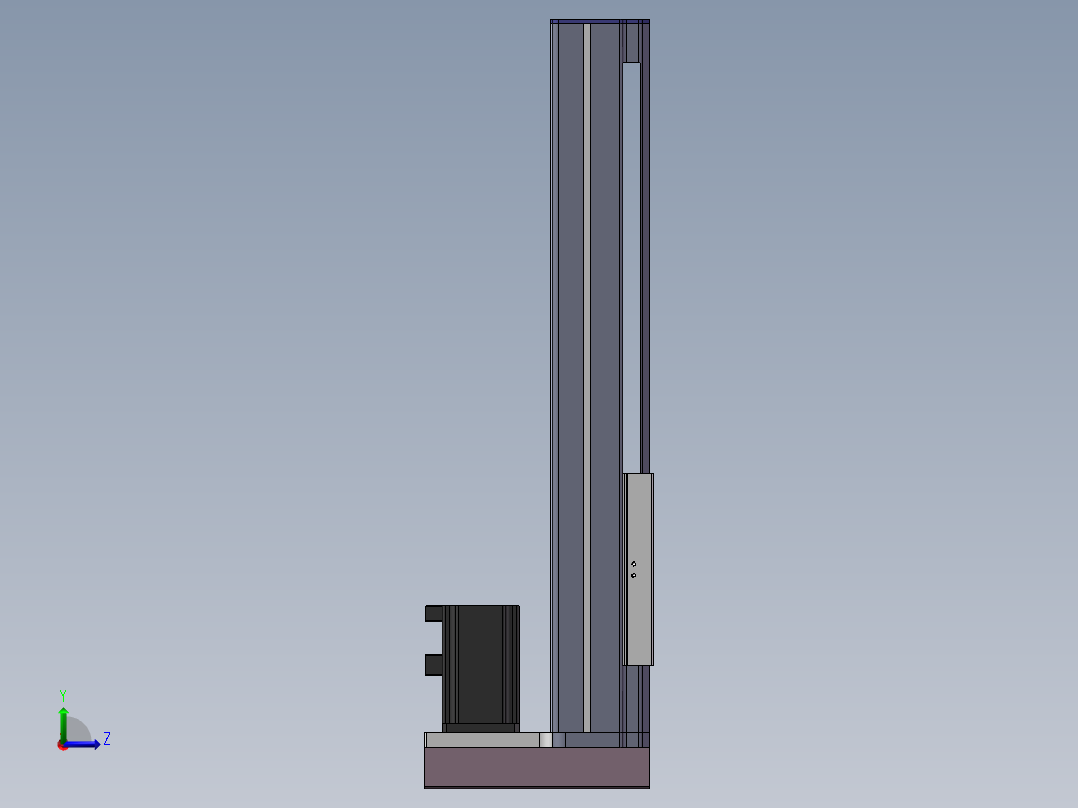 电动滑台模组SDM136下折模型左视图