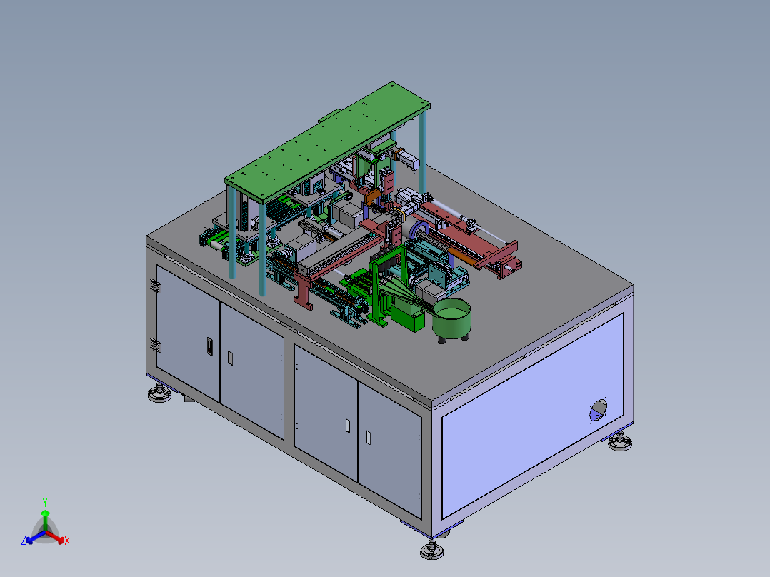 全自动充磁机（含DFM）sw17可编辑正等轴测图