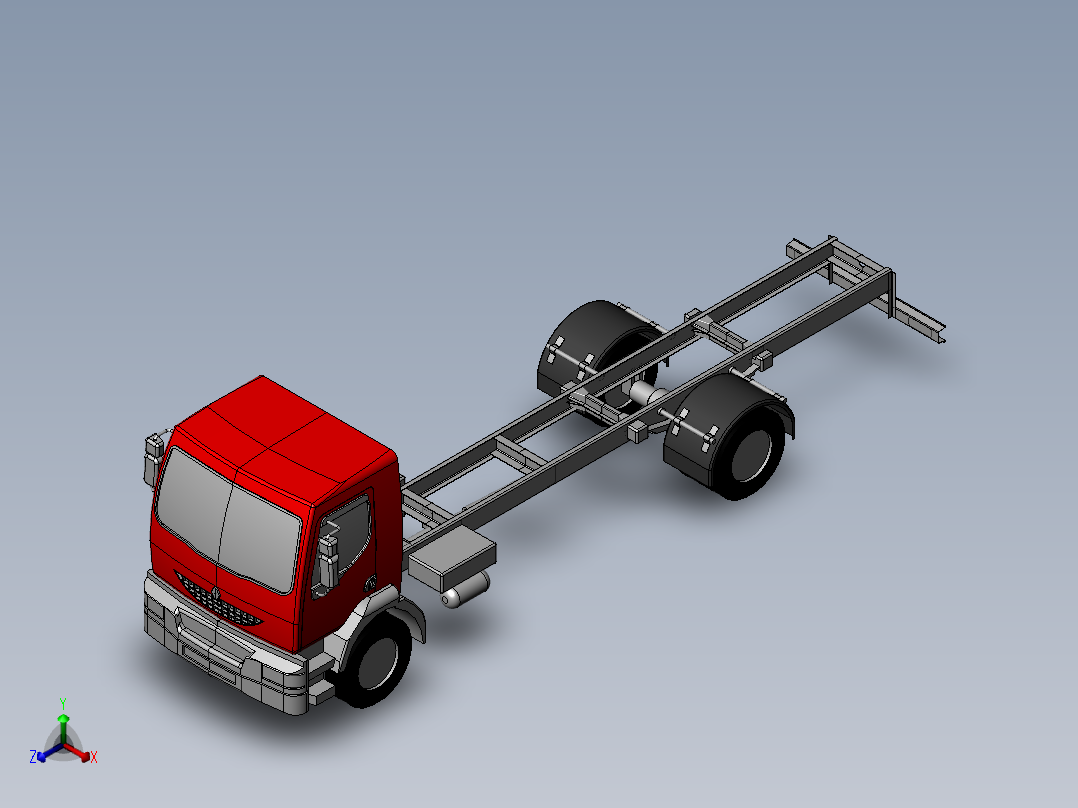 solidworks2010货运<span style='color: red'>卡车</span><span style='color: red'>底盘</span>