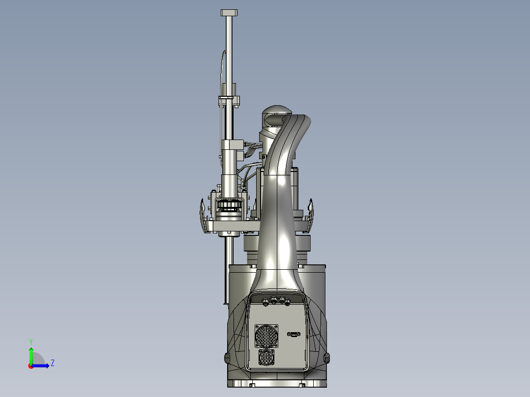 4轴平面scara机器人3D图纸 H244 非标自动化设备3D图纸3D模型左视图