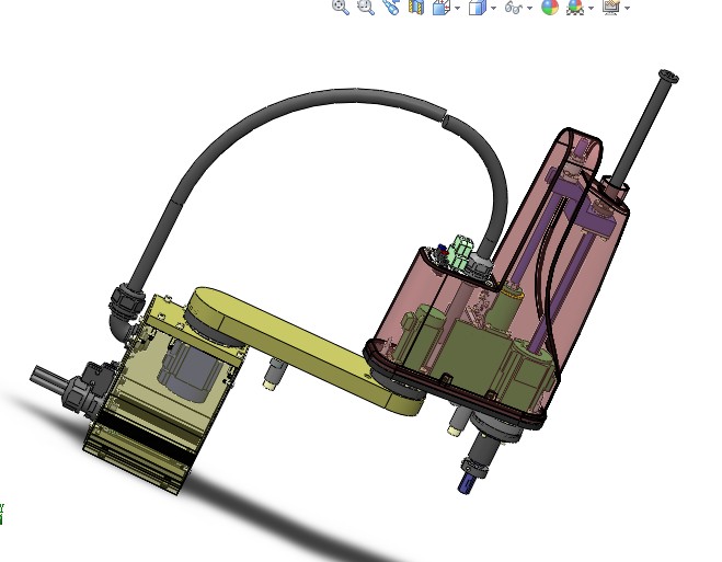 4轴平面scara机器人3D图纸 H244 非标自动化设备3D图纸3D模型