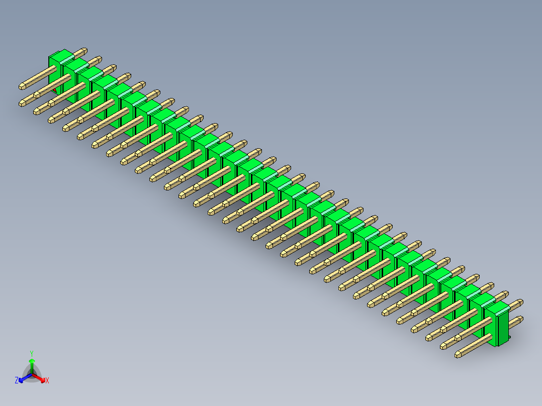 彩色公头100mil（2.54mm）系列-DS1021_green_2x31p_100mil_Type1_rev1.0