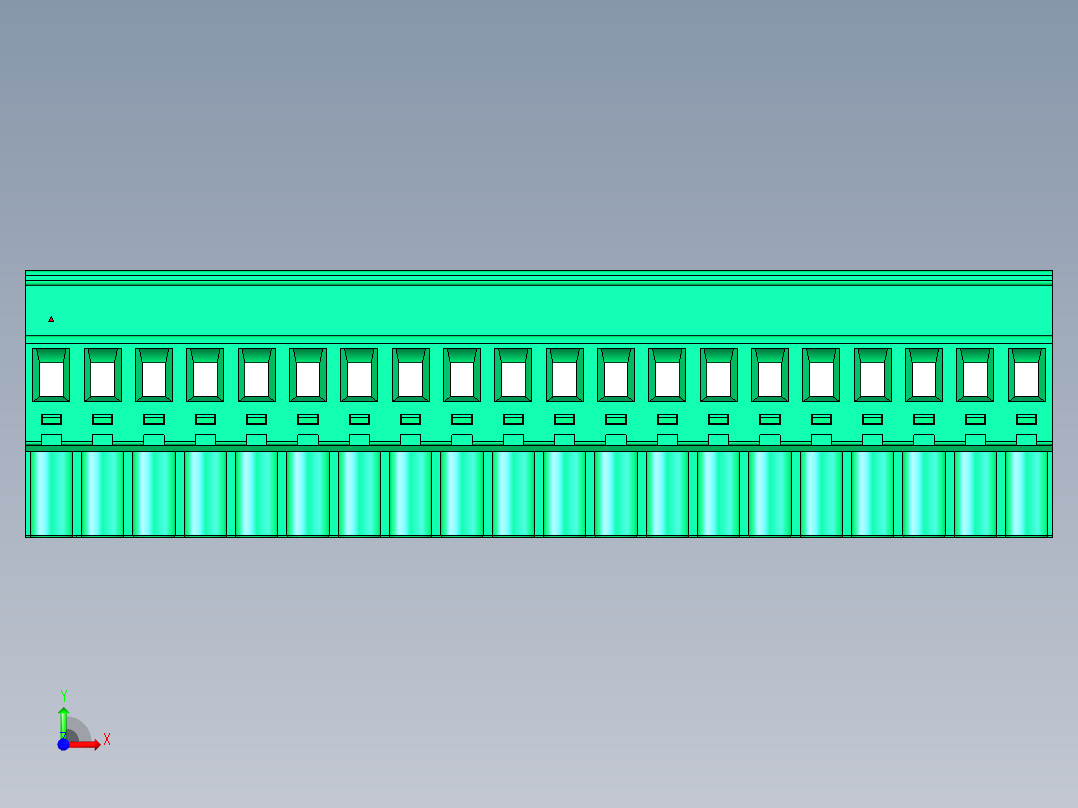 DEGSON 2EDG 系列 5.0mm 可插拔接线端子组-2EDGKB-5.0-20P-14-00AH前视图