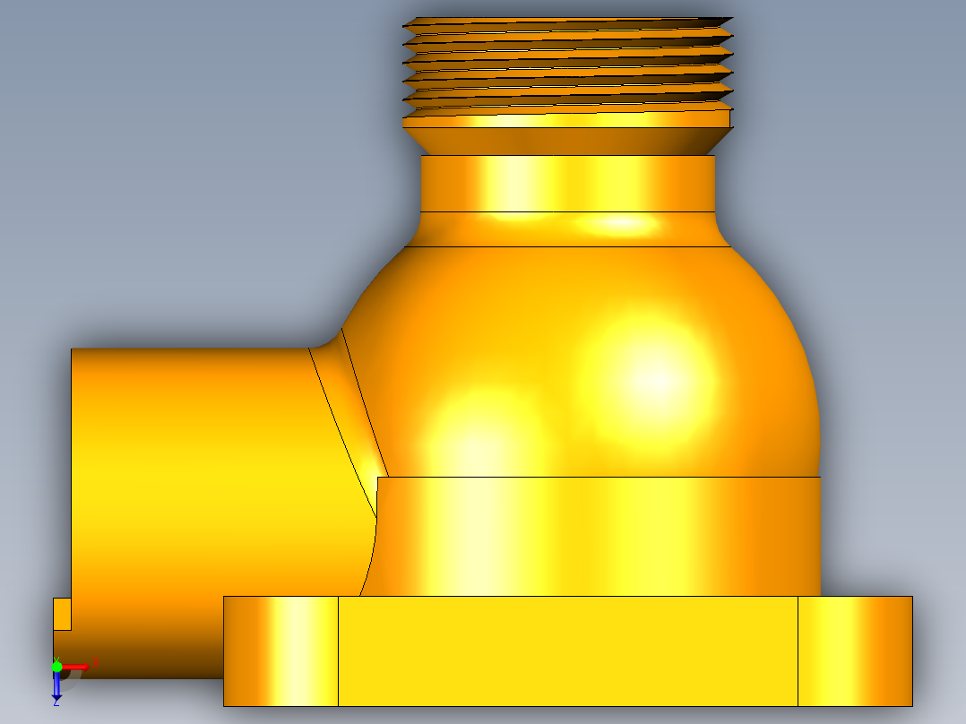 阀体零件工艺设计含三维二维说明书俯视图