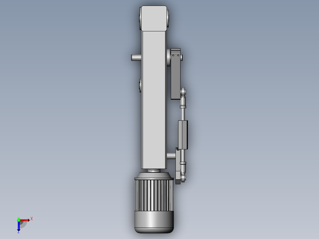 电动摆臂连杆快速往复搬运抓手俯视图
