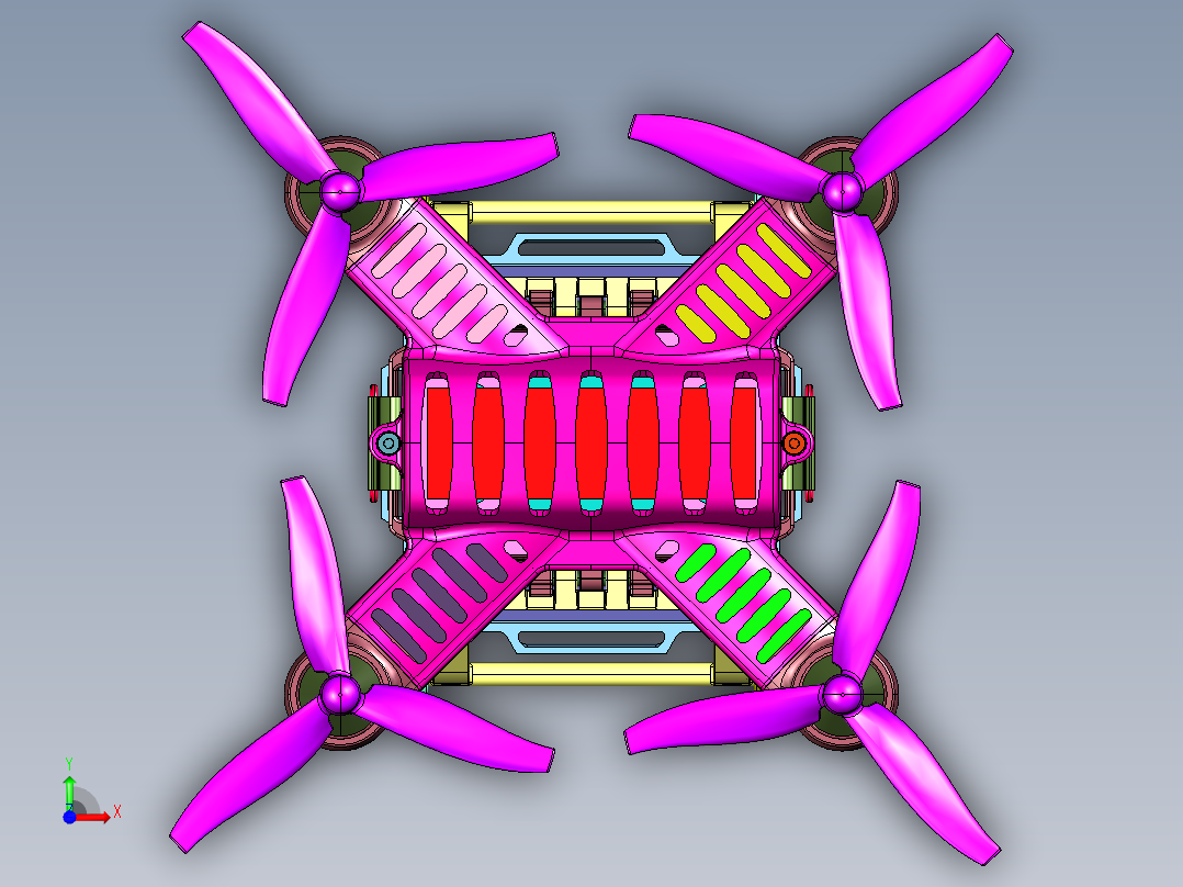 运送空降机器人飞行器前视图