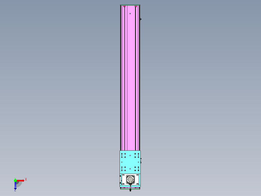 东锦齿条传动DH210G-L167-S1500-BU-减速机+P750W.STEP俯视图