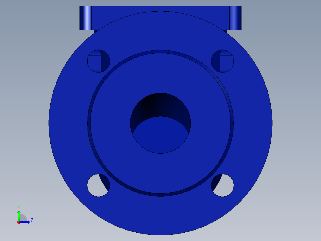 阀门模型-BOA_H_R_Straight_Body_DN65_PN16左视图