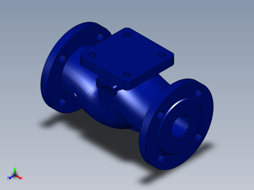 阀门模型-BOA_H_R_Straight_Body_DN65_PN16正等轴测图