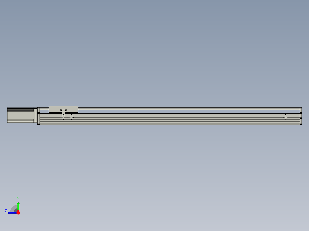 东锦丝杆传动-直线滑台模组DH170-C-L10-S1100-BC-P750W-C3右视图