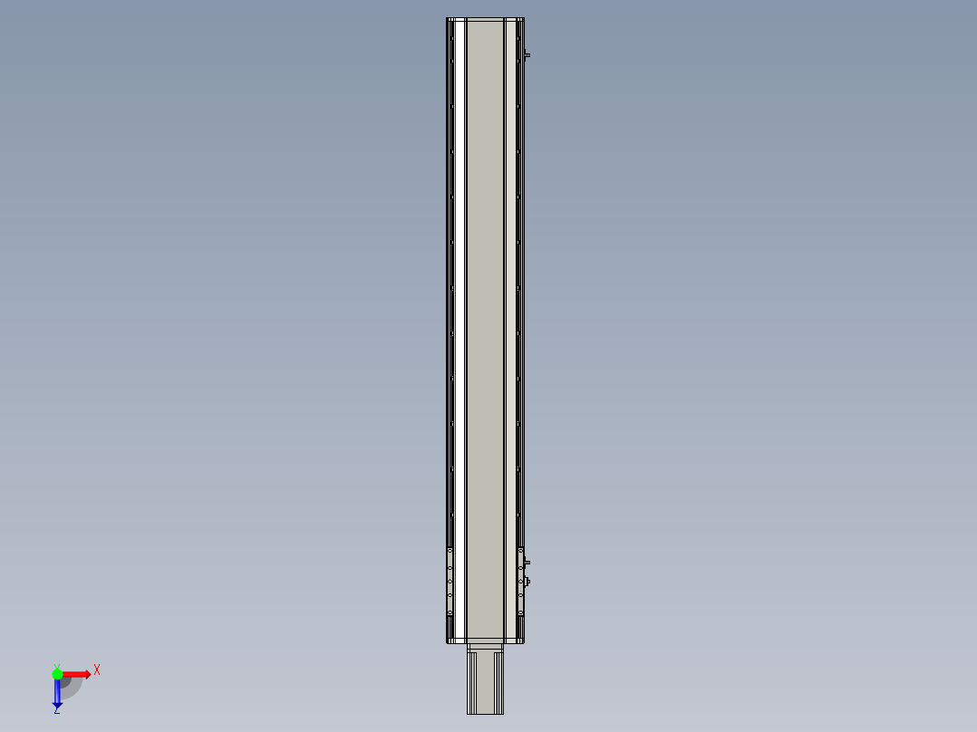东锦丝杆传动-直线滑台模组DH170-C-L10-S1100-BC-P750W-C3俯视图