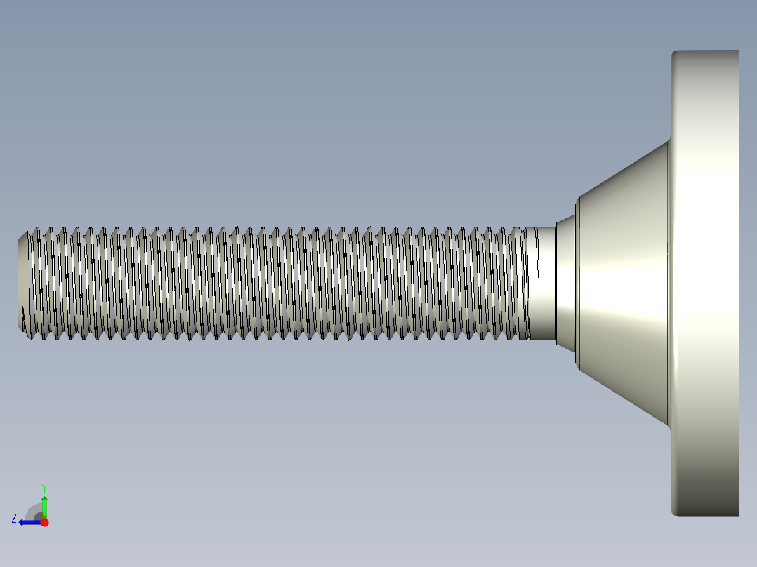 工程塑膠水平調整腳座254-3D多系列多零件图纸模型右视图