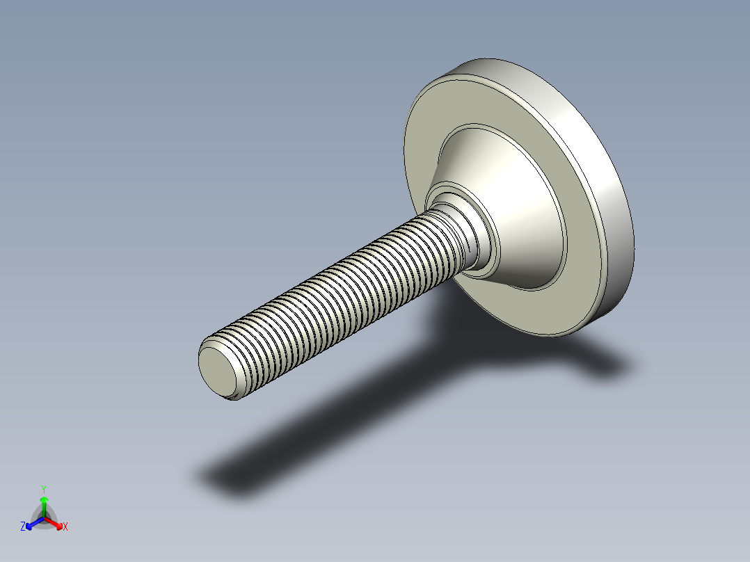 工程塑膠水平調整腳座254-3D多系列多零件图纸模型正等轴测图