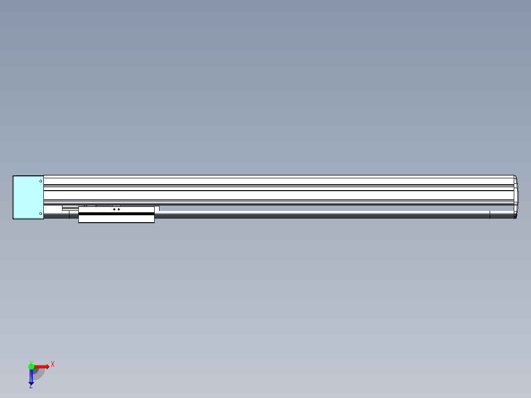 VF丝杆传动-一般环境VF14-Lxx-C-S600-BL-ZP40-C3俯视图