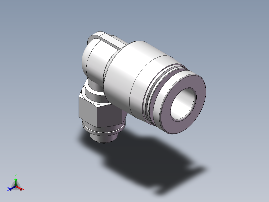 螺纹弯通APL6-M5（M5-6厘）正等轴测图