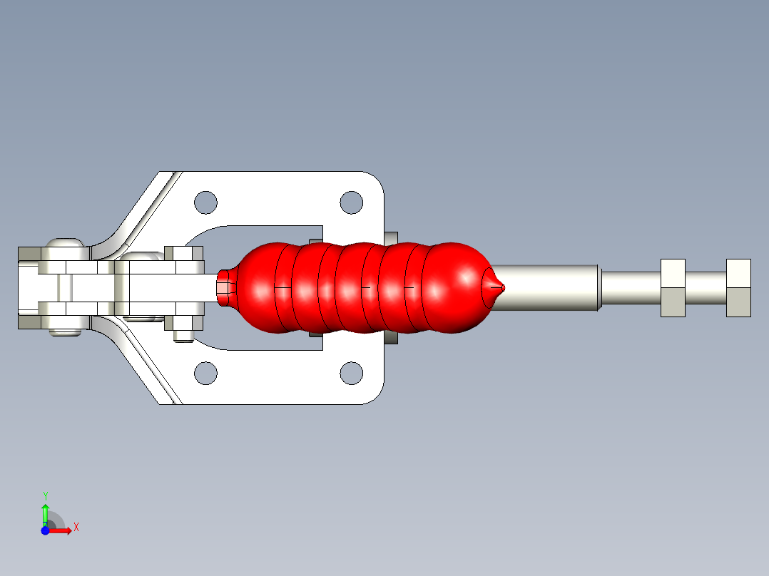 推拉式夾鉗SSP(G)-3D多系列多零件图纸模型前视图