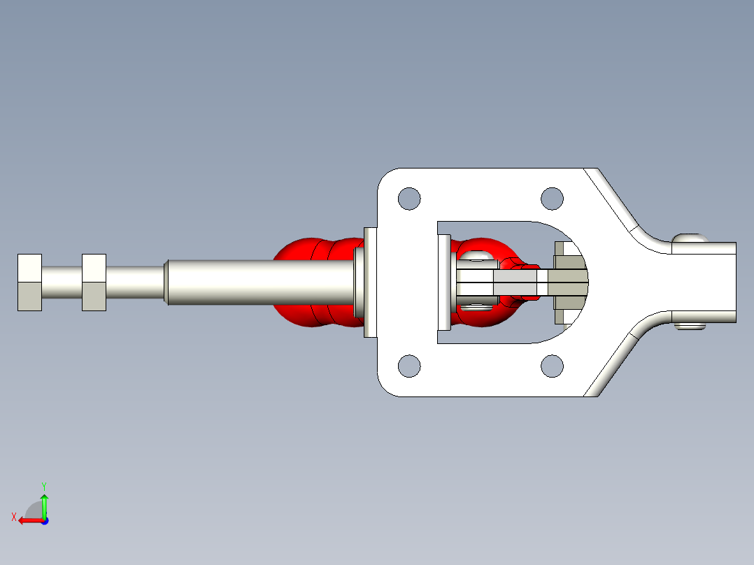 推拉式夾鉗SSP(G)-3D多系列多零件图纸模型后视图
