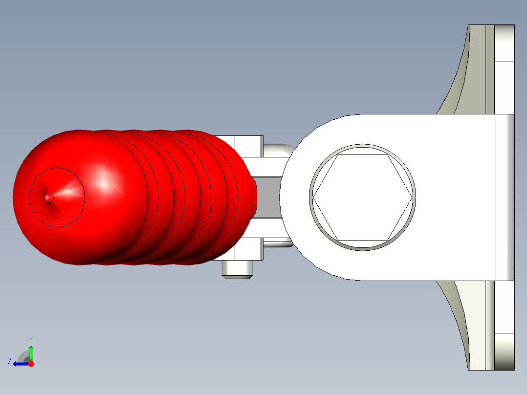推拉式夾鉗SSP(G)-3D多系列多零件图纸模型右视图