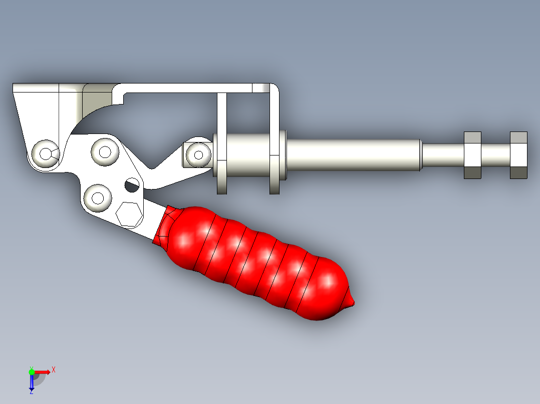 推拉式夾鉗SSP(G)-3D多系列多零件图纸模型俯视图