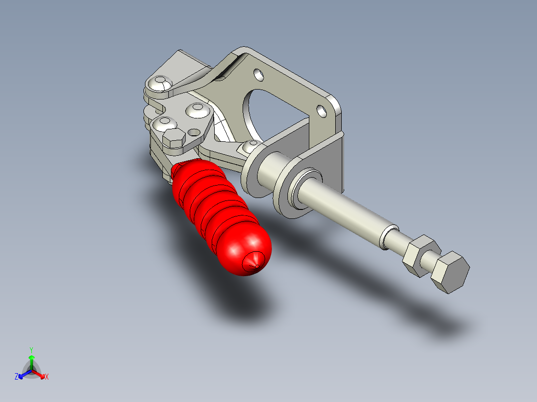 推拉式夾鉗SSP(G)-3D多系列多零件图纸模型正等轴测图