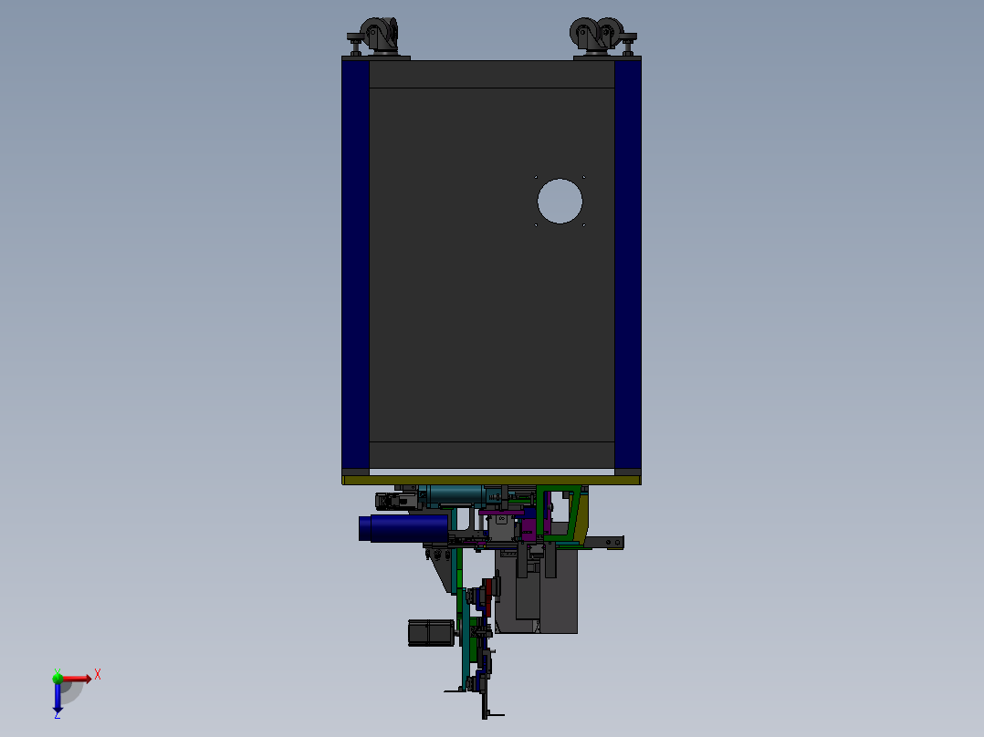电气零件分选检查机俯视图