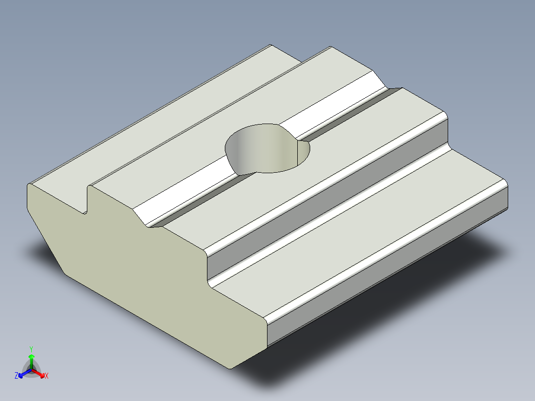 型材-BR 8 SLOT M4 SLIDE BLOCK KJN514928正等轴测图