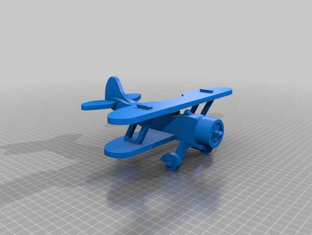 简易UPF-7双翼飞机拼图模型图纸 激光雕刻 线切割 dxf svg格式