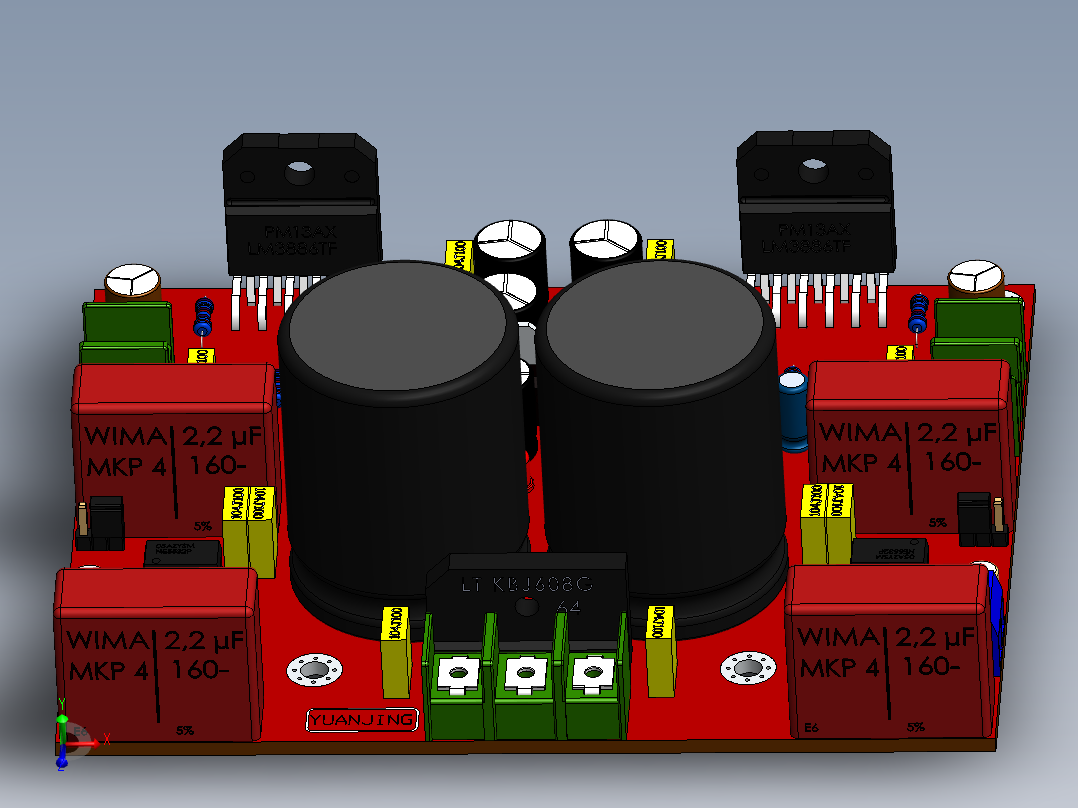 solidworks <span style='color: red'>2</span>xlm3886放大器<span style='color: red'>板</span>