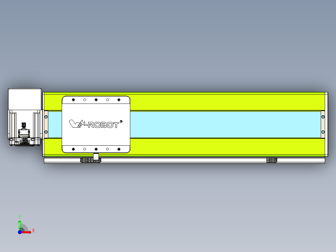 威洛博VBC同步带传动一无尘环境VBC17-L45-S450-BRU-ZP75-C3前视图