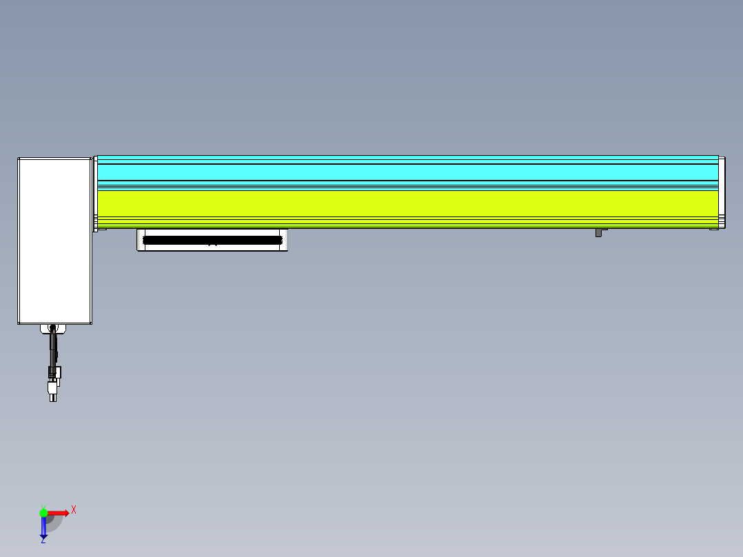 威洛博VBC同步带传动一无尘环境VBC17-L45-S450-BRU-ZP75-C3俯视图