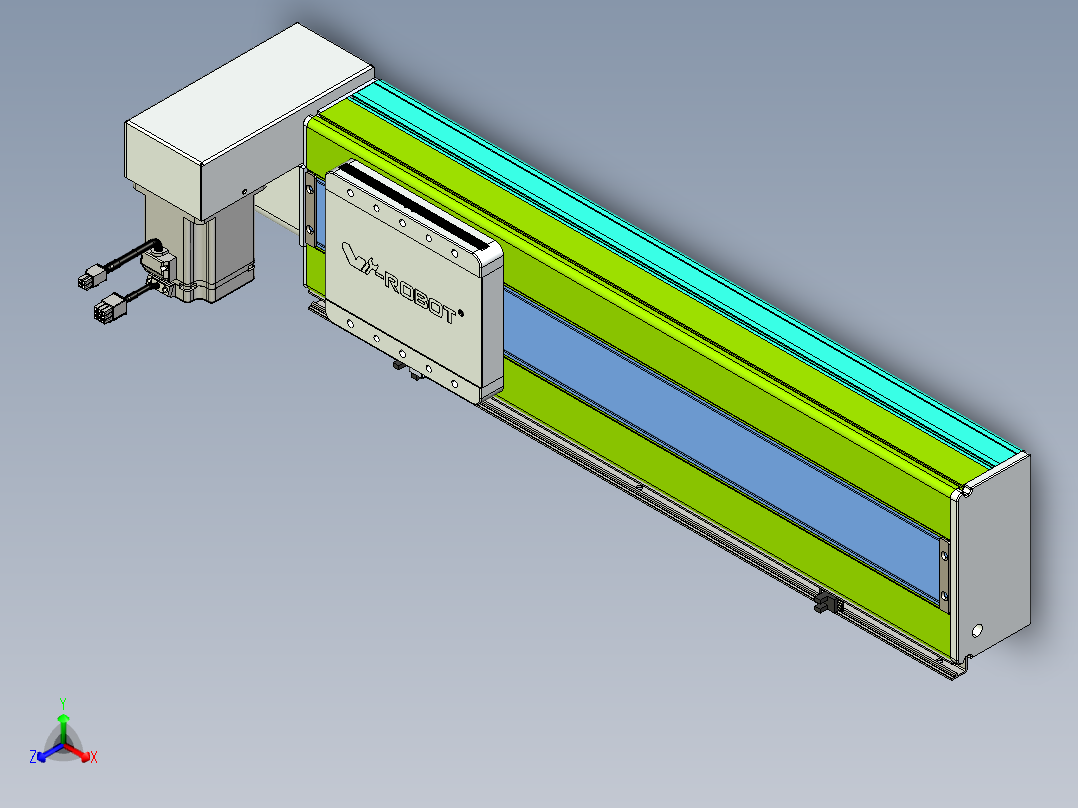 威洛博VBC同步带传动一无尘环境VBC17-L45-S450-BRU-ZP75-C3正等轴测图