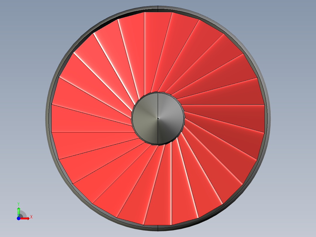 涡扇发动机（航空发动机型）---模型格式为 sw stl igs前视图