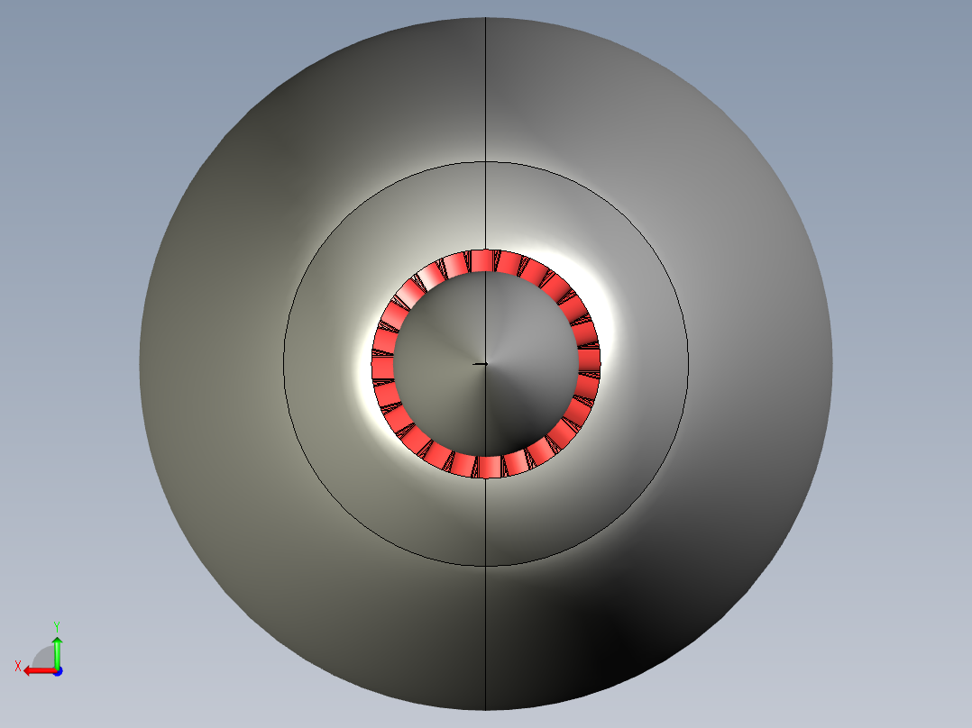 涡扇发动机（航空发动机型）---模型格式为 sw stl igs后视图