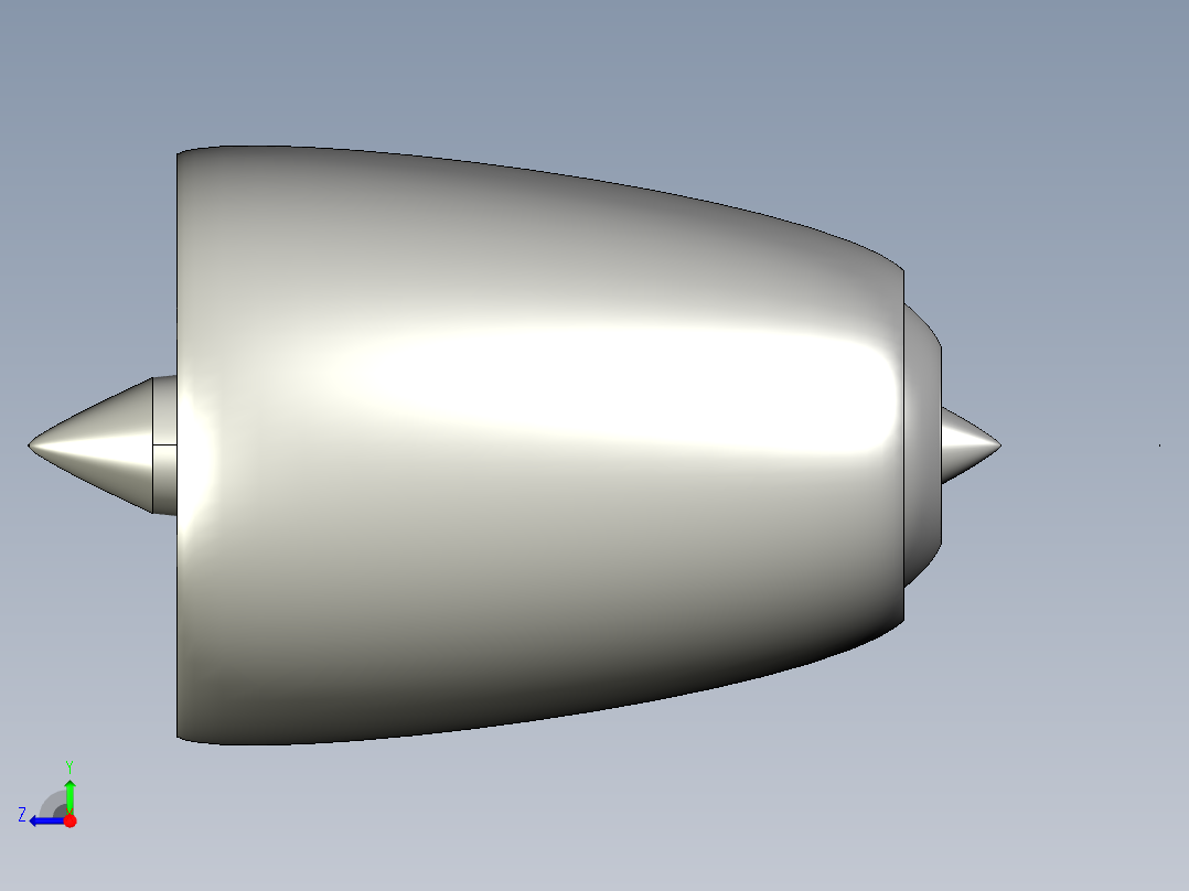 涡扇发动机（航空发动机型）---模型格式为 sw stl igs右视图