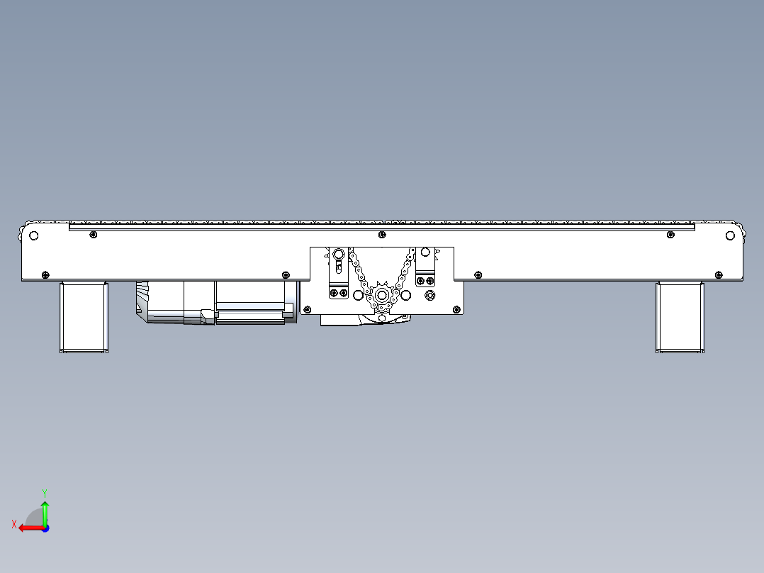 链式输送机后视图